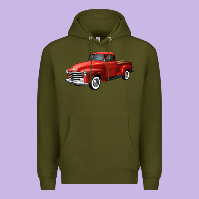 Western Red Truck Right 34 View Premium Hoodie Designed By Fadigitalartstudio