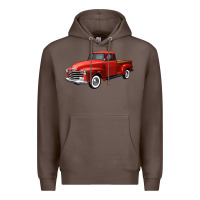 Coffee western red truck right 34 view Premium Hoodie - FaDigitalArtStudio