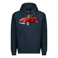 Navy western red truck right 34 view Premium Hoodie - FaDigitalArtStudio