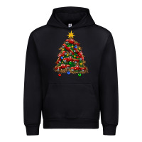 Black christmas truck tree Urban Hoodie - FaDigitalArtStudio