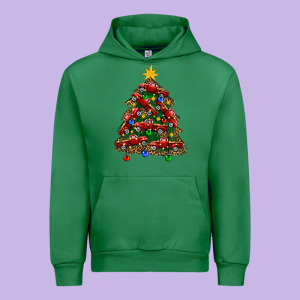Christmas Truck Tree Urban Hoodie Designed By Fadigitalartstudio
