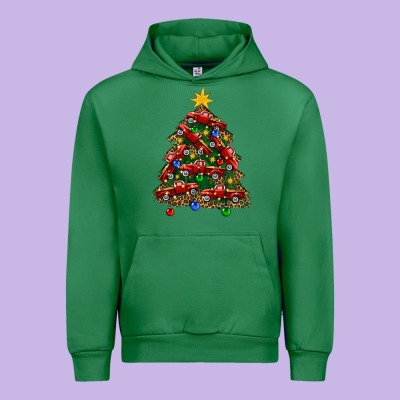 Christmas Truck Tree Urban Hoodie Designed By Fadigitalartstudio