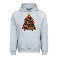 Heather Grey christmas truck tree Urban Hoodie - FaDigitalArtStudio