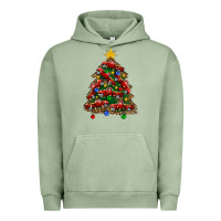 Pigment Oil Green christmas truck tree Urban Hoodie - FaDigitalArtStudio