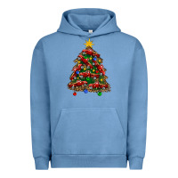 Pigment Pebble Blue christmas truck tree Urban Hoodie - FaDigitalArtStudio