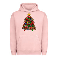 Pigment Salmon christmas truck tree Urban Hoodie - FaDigitalArtStudio