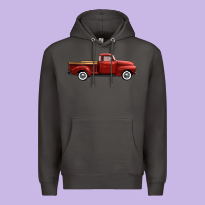 Western Red Truck Right Side View Premium Hoodie Designed By Fadigitalartstudio