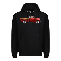 Black western red truck right side view Premium Hoodie - FaDigitalArtStudio