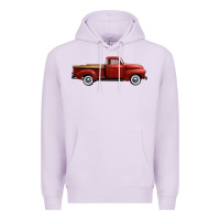 Lilac western red truck right side view Premium Hoodie - FaDigitalArtStudio