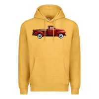 Mustard western red truck right side view Premium Hoodie - FaDigitalArtStudio