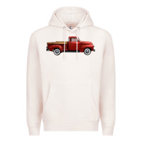 Pale Pink western red truck right side view Premium Hoodie - FaDigitalArtStudio