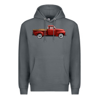 Rock western red truck right side view Premium Hoodie - FaDigitalArtStudio