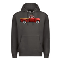 Smoke western red truck right side view Premium Hoodie - FaDigitalArtStudio