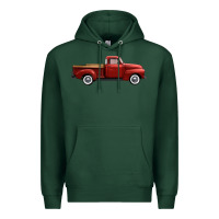 Western Red Truck Right Side View Premium Hoodie | Teevron