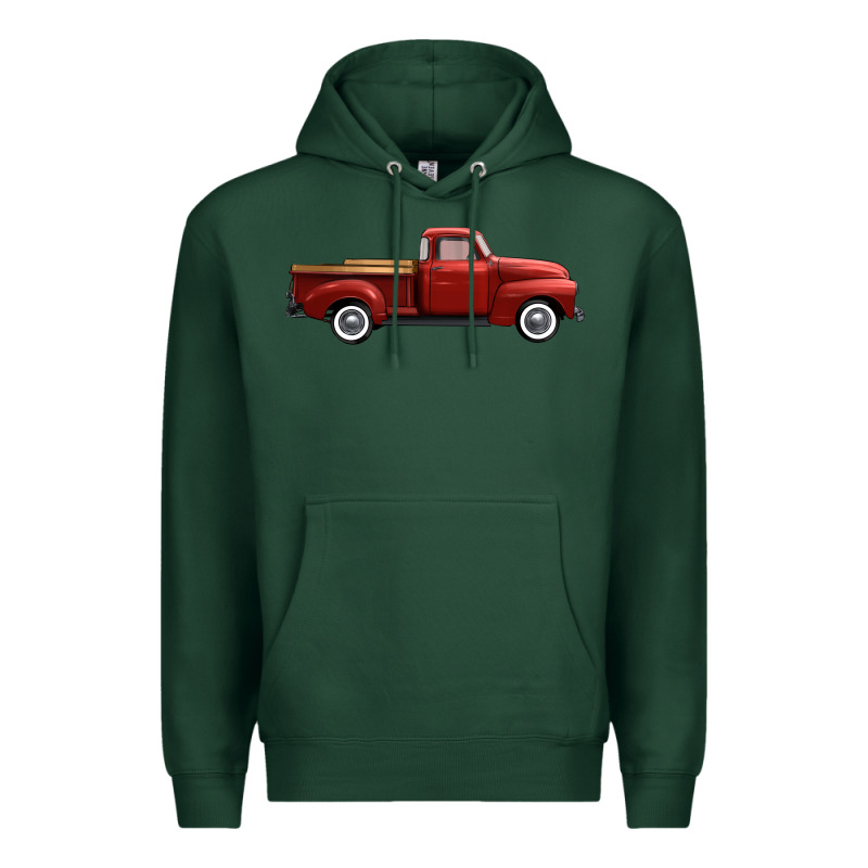 Western Red Truck Right Side View Premium Hoodie by FaDigitalArtStudio | Teevron