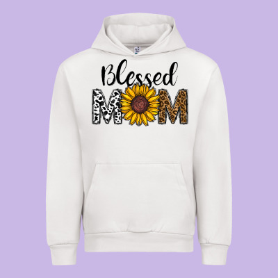 Blessed Mom Urban Hoodie Designed By Cowhidedigitalart