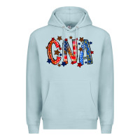 Blue Mist cna america Premium Hoodie - RacoonDesign