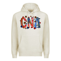 Oatmeal Heather cna america Premium Hoodie - RacoonDesign