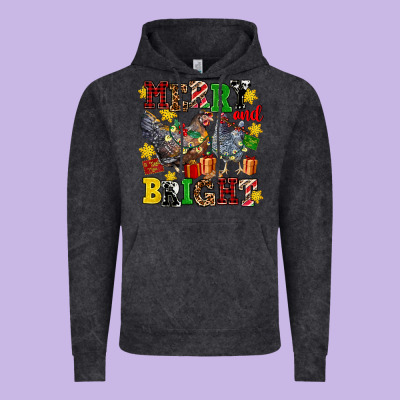 Chicken Merry And Bright Vintage Hoodie Designed By Adodesignshop