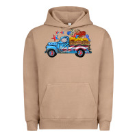 Pigment Burro american truck and flag with stars Urban Hoodie - HRA Design Shop