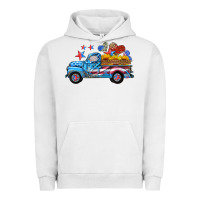 Pigment Lunar Rock american truck and flag with stars Urban Hoodie - HRA Design Shop