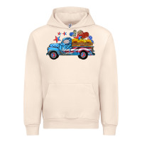 Sandshell american truck and flag with stars Urban Hoodie - HRA Design Shop
