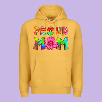 Proud Mom Premium Hoodie Designed By Hra Design Shop