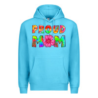 Ocean Blue proud mom Premium Hoodie - HRA Design Shop