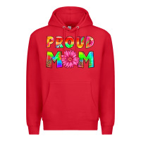 Red proud mom Premium Hoodie - HRA Design Shop