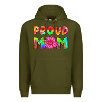 Army Green proud mom Premium Hoodie - HRA Design Shop