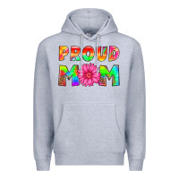 Heather Grey proud mom Premium Hoodie - HRA Design Shop