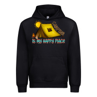 Black camping is my happy place Urban Hoodie - CowhideDigitalArt