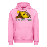 Fuchsia Pink camping is my happy place Urban Hoodie - CowhideDigitalArt