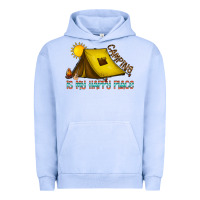 Pigment Grape Ice camping is my happy place Urban Hoodie - CowhideDigitalArt