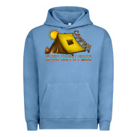 Pigment Pebble Blue camping is my happy place Urban Hoodie - CowhideDigitalArt