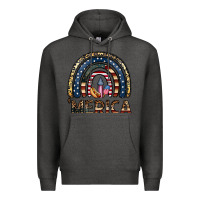 Charcoal Heather merica rainbow Premium Hoodie - CowhideDigitalArt