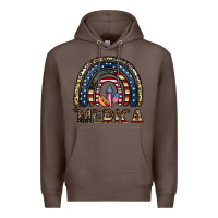 Coffee merica rainbow Premium Hoodie - CowhideDigitalArt