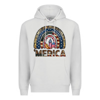 Dove Grey merica rainbow Premium Hoodie - CowhideDigitalArt