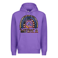 Purple merica rainbow Premium Hoodie - CowhideDigitalArt