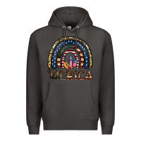 Smoke merica rainbow Premium Hoodie - CowhideDigitalArt