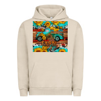 Pigment French Oak western farm life truck sunflowers  mousepad Urban Hoodie - HRA Design Shop