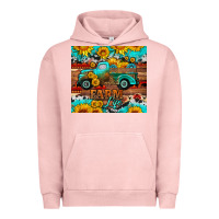 Pigment Salmon western farm life truck sunflowers  mousepad Urban Hoodie - HRA Design Shop