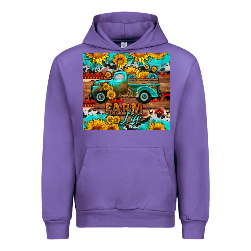 Western Farm Life Truck Sunflowers  Mousepad Urban Hoodie by HRA Design Shop | Teevron