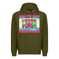 Army Green proud mom Premium Hoodie - HRA Design Shop