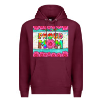 Burgundy proud mom Premium Hoodie - HRA Design Shop