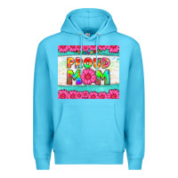 Ocean Blue proud mom Premium Hoodie - HRA Design Shop