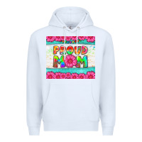 White proud mom Premium Hoodie - HRA Design Shop