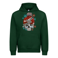 Forest Green freezing to death skull Urban Hoodie - FaDigitalArtStudio