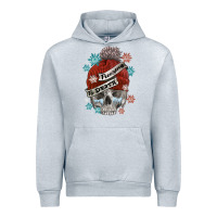 Heather Grey freezing to death skull Urban Hoodie - FaDigitalArtStudio