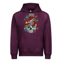 Mauve Wine freezing to death skull Urban Hoodie - FaDigitalArtStudio